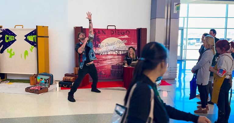 San Diego Airport launches live poetry as part of efforts to “create an exceptional airport experience”